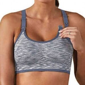 Large Bravado Body Silk Seamless Rythym Nursing Bra in Moonriver Space Dye